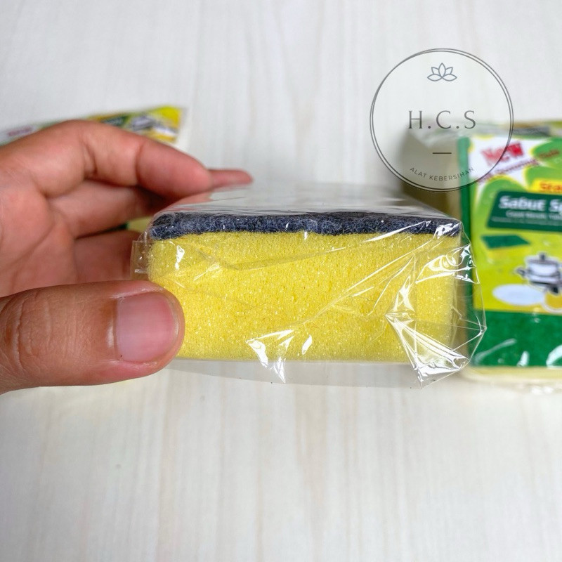 

Spon Cuci Piring Sabut Busa Sponge cuci piring 2 sisi