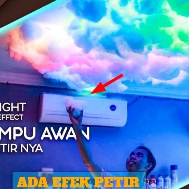 Baru Lampu Awan Efek Petir,Lampu Kamar Awan 50X50Cm,Lampu Dekorasi Kamar Ae Ekadwihsnh