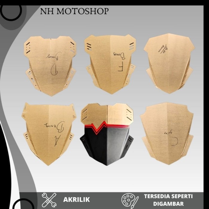 Terbaru Visor Windshield Motor Matic Bebek Smoke 40Cm Termurah