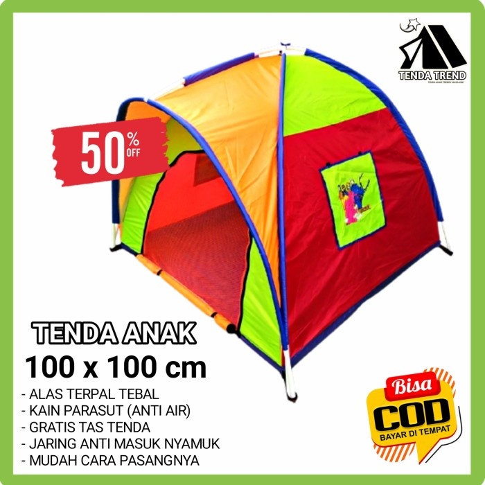 READY Tenda Anak Murah Anak Karakter Jumbo Perempuan dan Laki Laki Camping