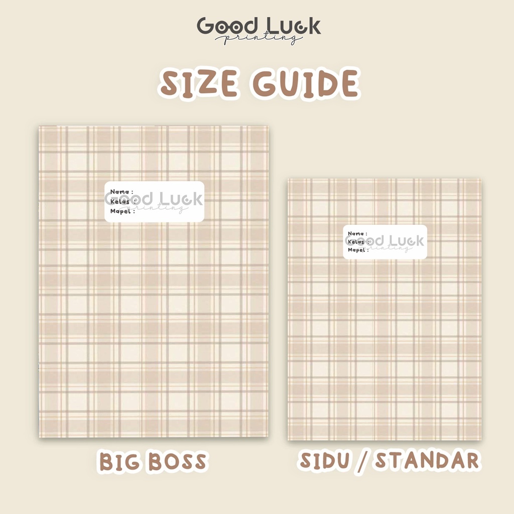 

[SATUAN/PERLEMBAR] SAMPUL BUKU TULIS AESTHETIK COVER BOOK TARTAN KOTAK KOTAK PLAID SAMPUL BUKU KOTAK