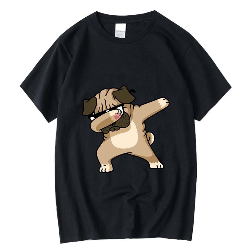Kaos Cetak Pug Grafis Anak Anjing Kaos Pria Kaos Keren Kemeja Pria