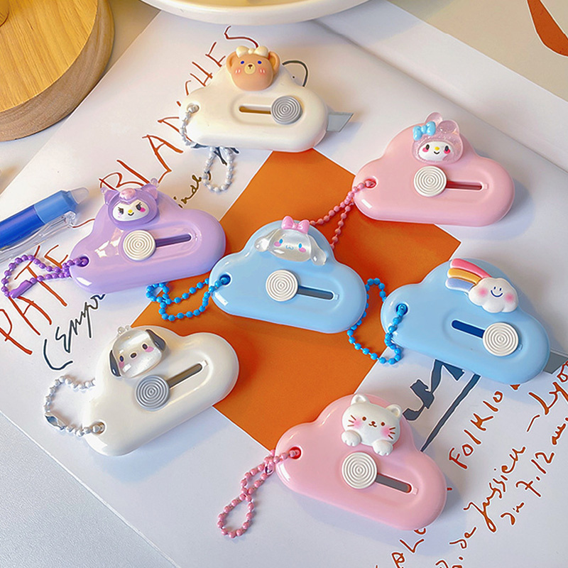 

CODCutter Mini Cloud Shape Cutter Kecil for School and Art Safety Cutter Cinnamoroll Kuromi Melody