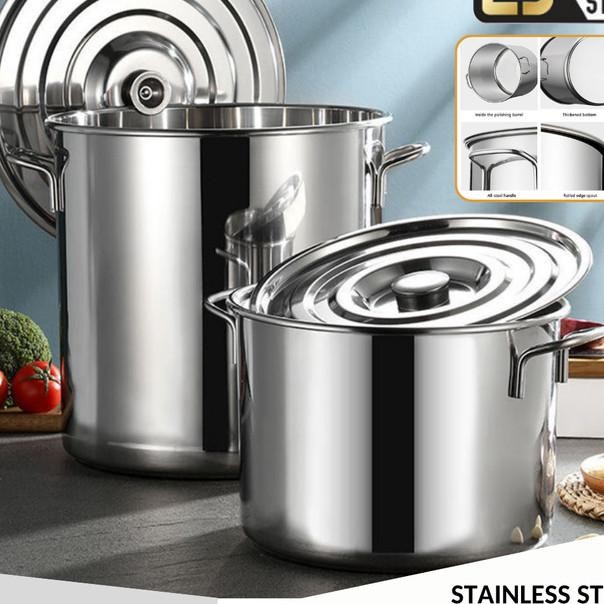 Dandang Nasi Stainless Stopot Panci Polos Panci Baso Serbaguna - Es