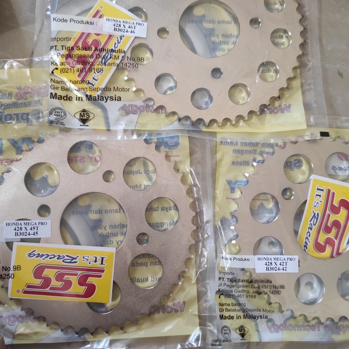 GEAR BELAKANG SSS 428 46 47 48 49 MEGAPRO CB150R CBR150R