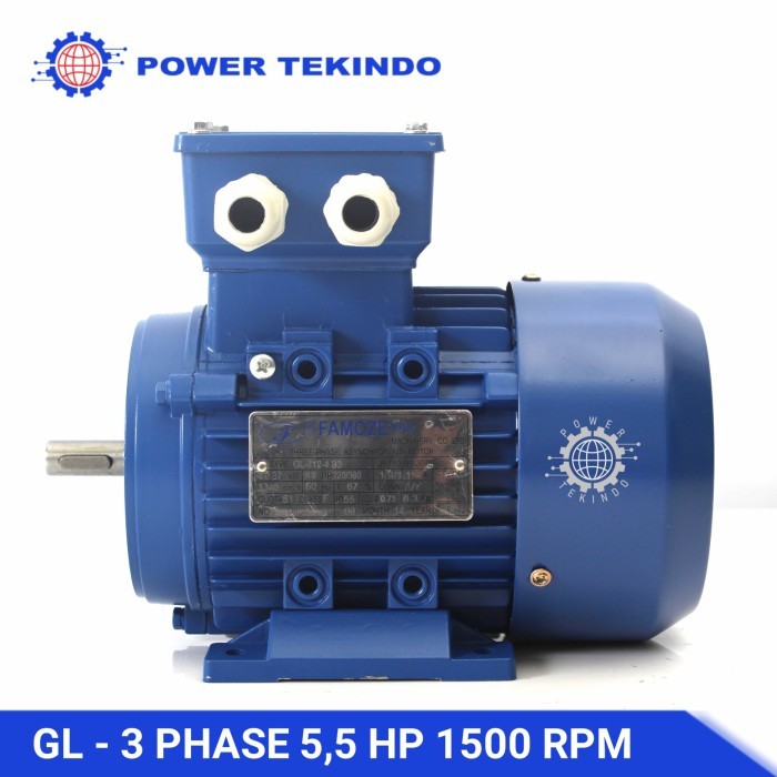 FAMOZE PRO DINAMO 3 PHASE 5,5 HP 1500 RPM EELEKTRO MOTOR GL 5,5 PK