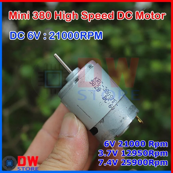 DINAMO DC MOTOR RS380 RS 380 6V 3.7V-7.4V HIGH RPM SPEED HIGH TORQUE