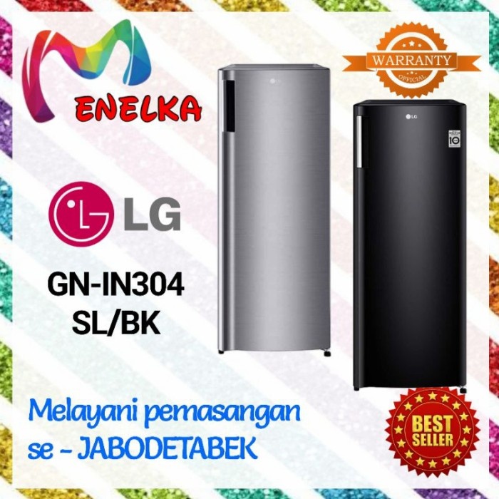 FREEZER LG GN-INV304SL INVERTER 6 RAK LEMARI ES PEMBEKU ES BATU KULKAS