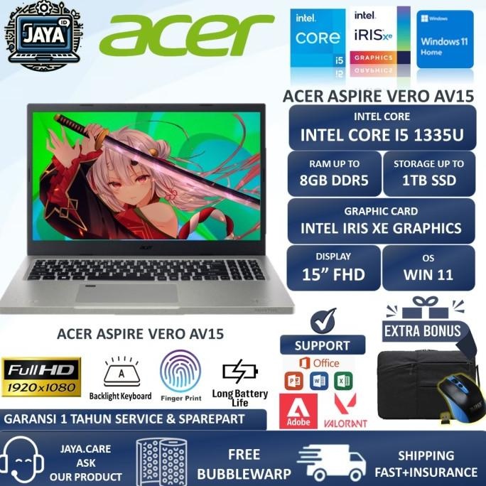 Acer Aspire Vero Av14 Intel Core I7 1255U Evo Ram 16Gb 2Tb Ssd Fhd Ips Kp 8892