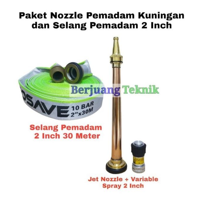 Paket Nozzle Variable Sprayer Pemadam Dan Selang Pemadam 2 Inch