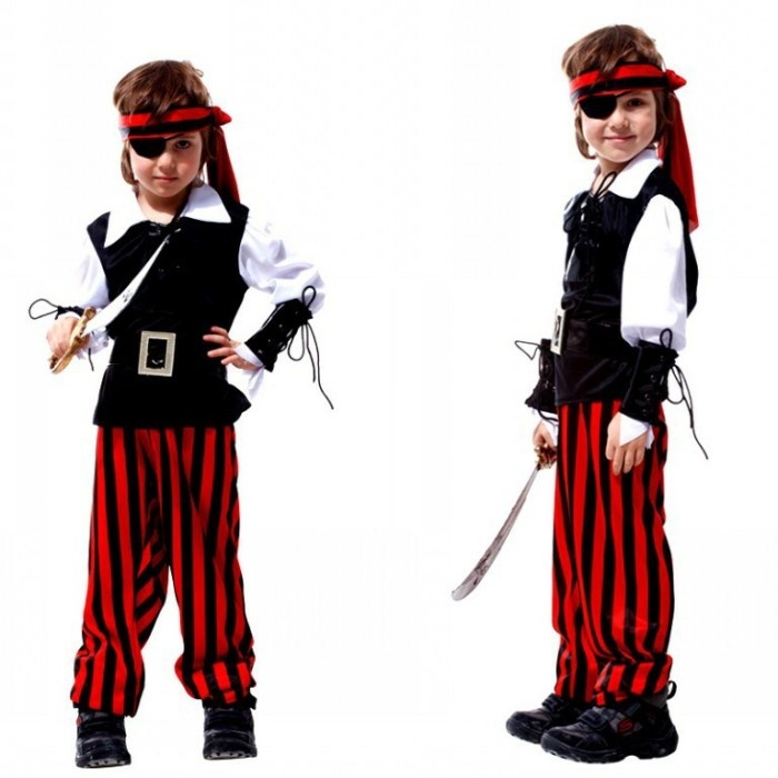 Populer Pirate Costume Toddler Cosplay Kostum Anak Bajak Laut Halloween