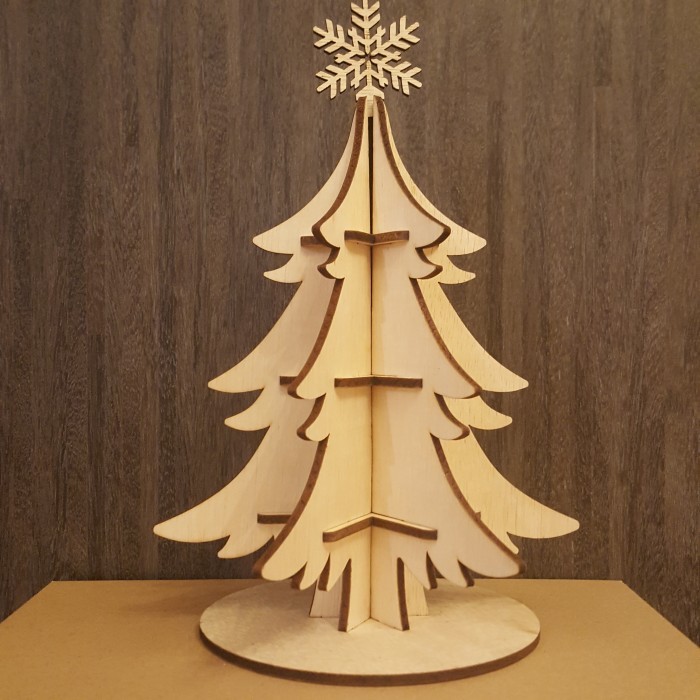 natal - Hiasan Natal Kayu - Pohon Natal