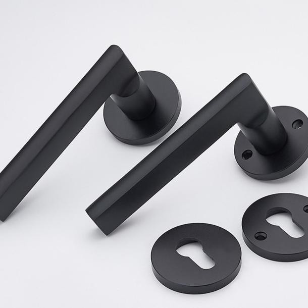 Handle Pintu Pisah Kunci Pintu Pisah Hitam Pegangan Kunci Pintu Set