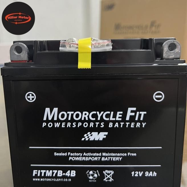 Aki Motor Gm7B4B 12V 9Ah Fitm7B4B Yamaha Nouvo Scorpio Honda Tiger