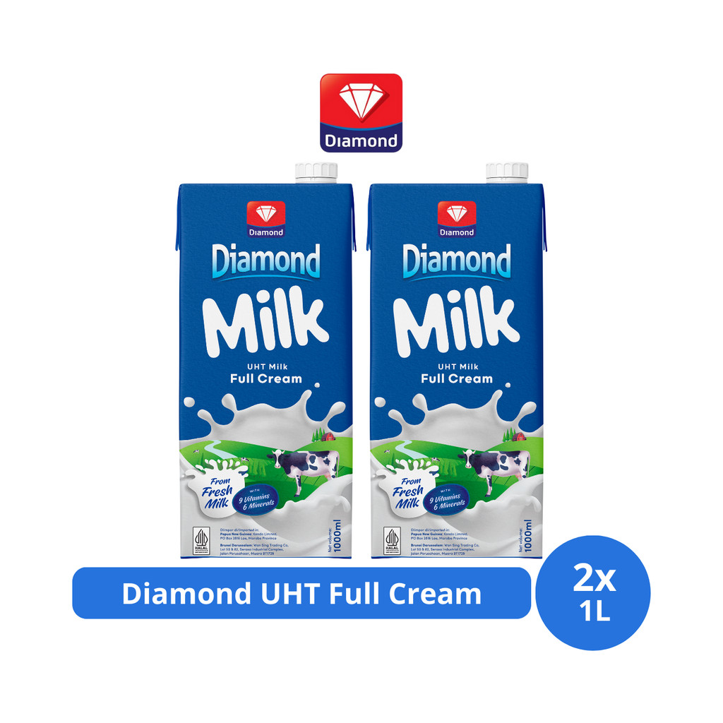 

Diamond Milk Susu UHT Full Cream 1L x 2 pcs