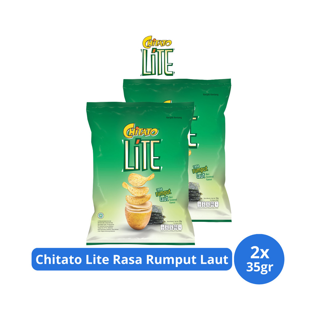 

Chitato Lite Keripik Kentang Rasa Rumput Laut 35gr x 2 pcs