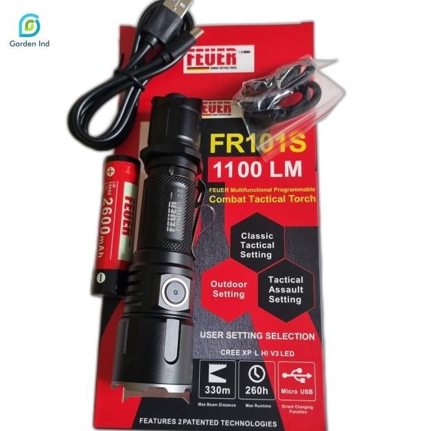 Feuer Fr101S 1100 Lumen Tactical Flashlight