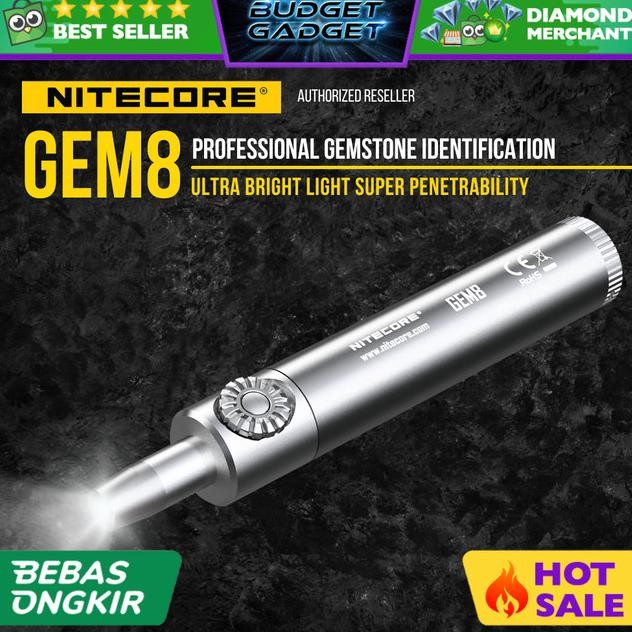 Nitecore Gem8 Senter Indentifikasi Batu Mulia Gemstone Xp-L Hi V3 500