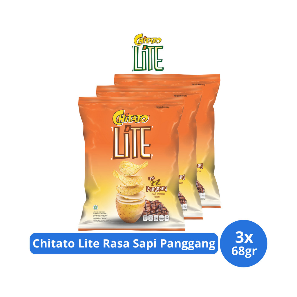 

Chitato Lite Keripik Kentang Rasa Sapi Panggang 68gr x 3 pcs