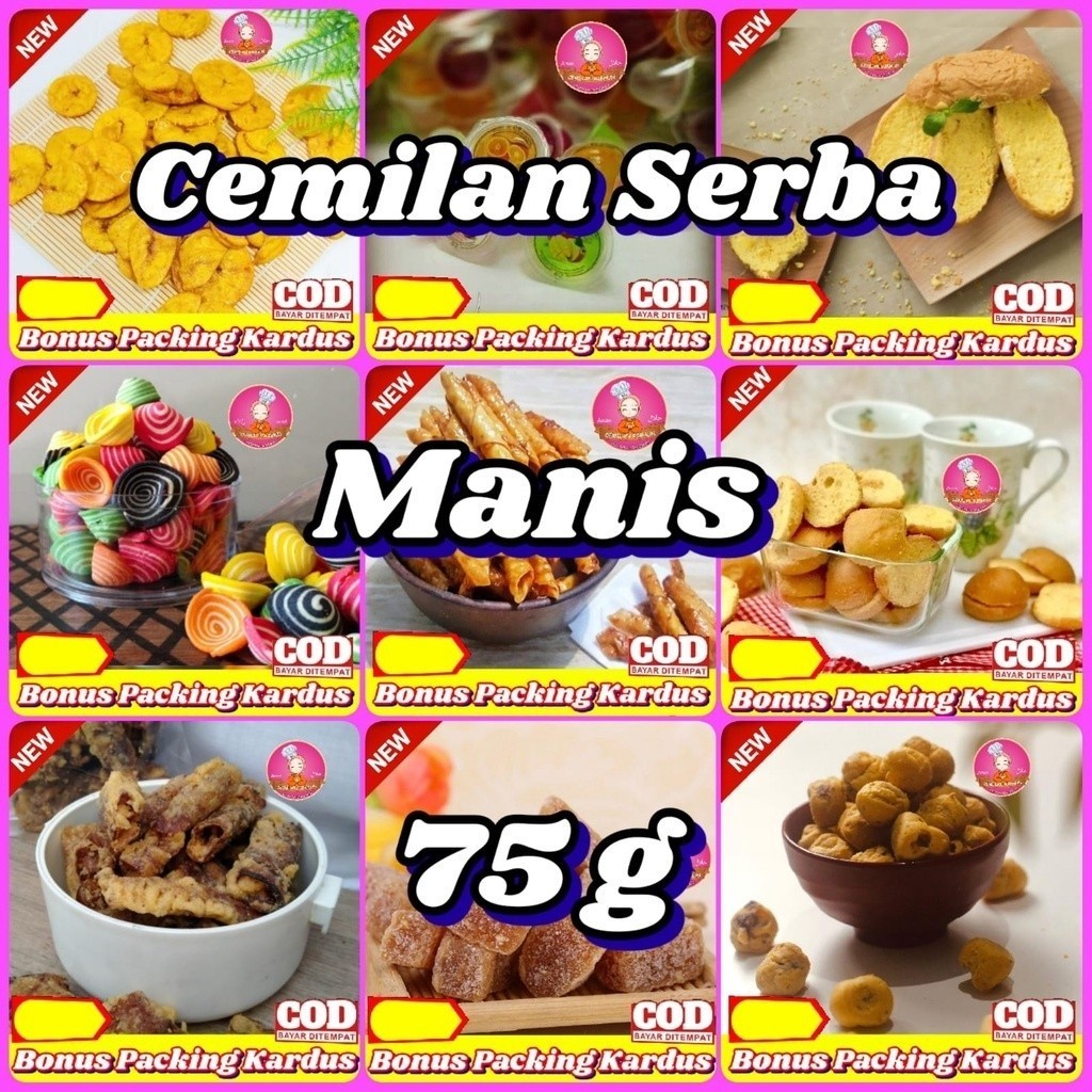 

Serba Manis 75gram / Aneka Makanan Ringan - Iqorni Snack cemilan Snack Kiloan