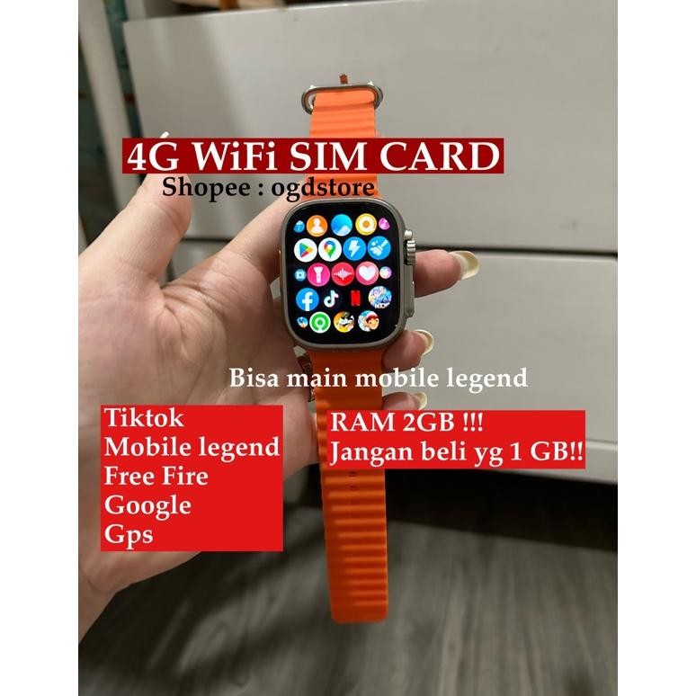 panstarz- (kualitas tertinggi) smart watch wifi gps google timewalk mobile legend simcard