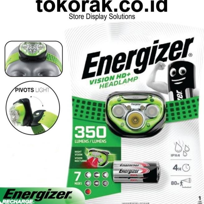 Senter Kepala 350 Lumens Energizer - Headlamp - Senter Camping