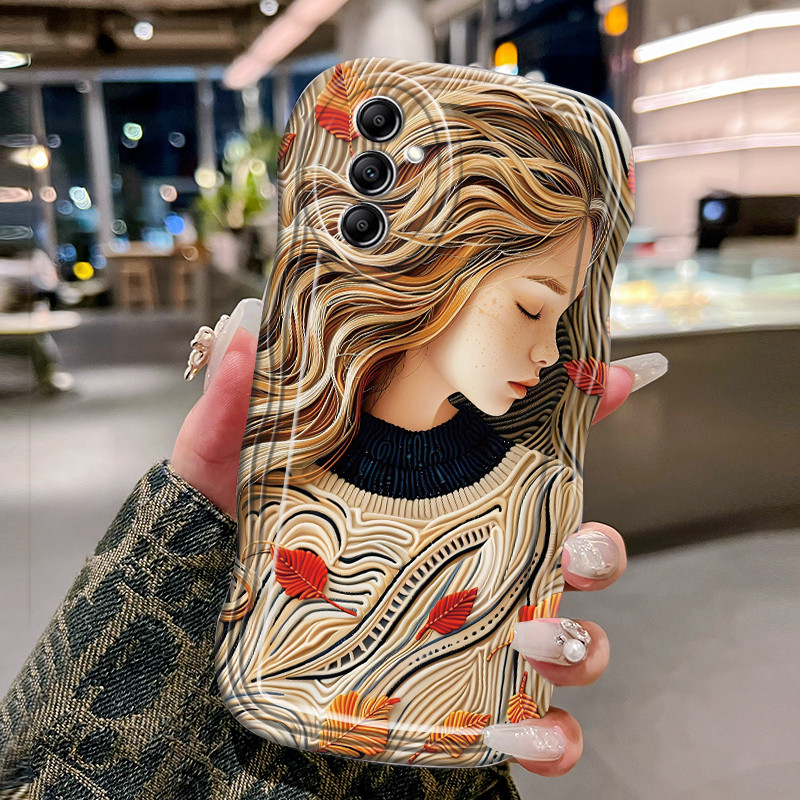 Casing Hp Untuk Samsung Galaxy A14 4G A14 5G Case Casing HP Kesing perempuan gelombang besar Softcas