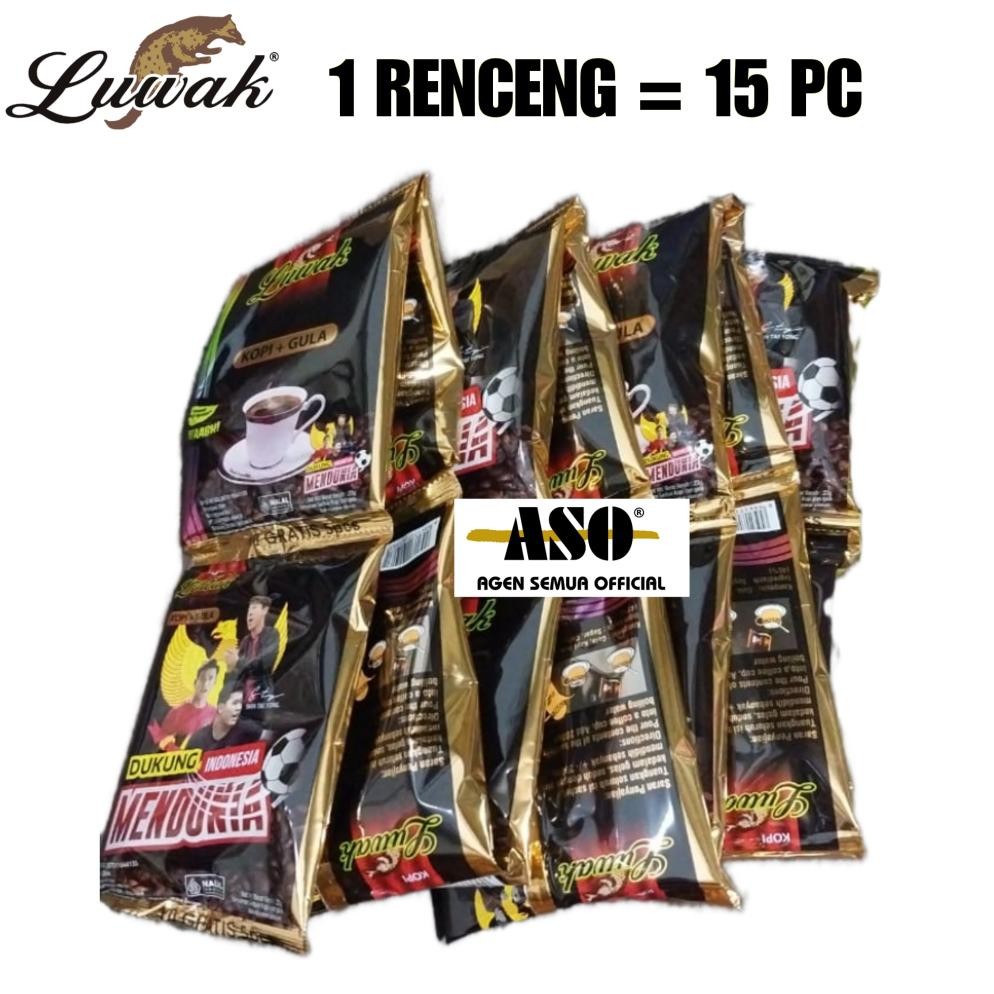 

KOPI LUWAK HITAM + GULA 23gr RENCENG (ISI 15 pc )