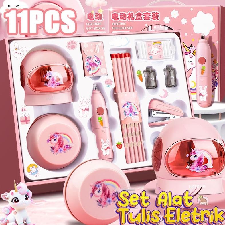 

Kekinian Set Alat Tulis Elektronik / Rautan Pensil Vakum Penghapus, Rautan Pensil, Stapler, Penghapus Elektrik 11 Buah Viral