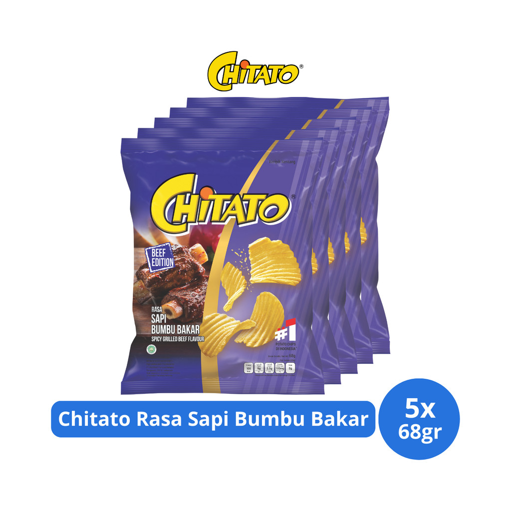 

Chitato Keripik Kentang Rasa Sapi Bumbu Bakar 68gr x 5 pcs