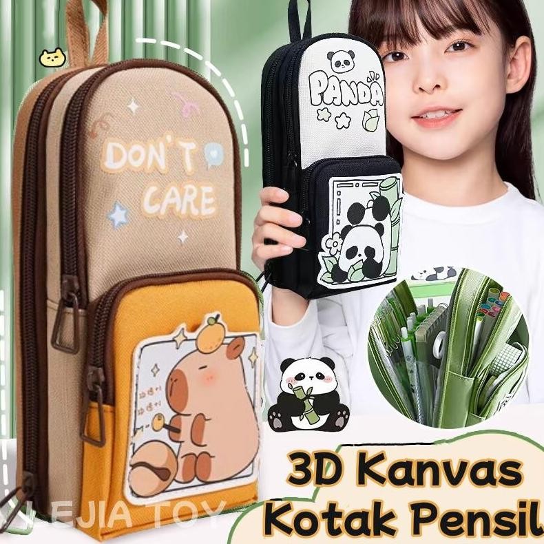

Original Tempat Pensil Anak 3D 6 Lapis/Tempat Pensil Kotak Anak Perempuan Lucu Besar/Kotak Pensil Anak Handle Design Cod