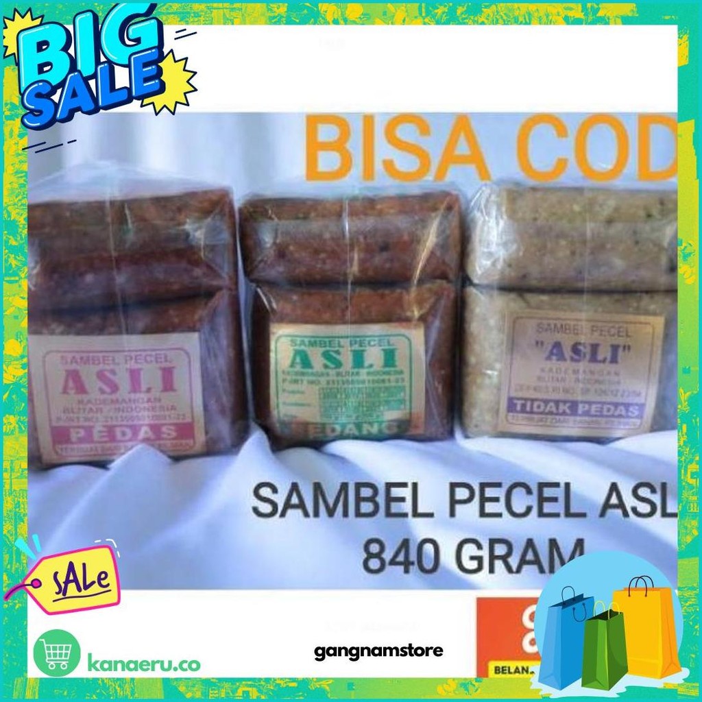 

Sambel Pecel Asli Blitar 840 Gram Murah