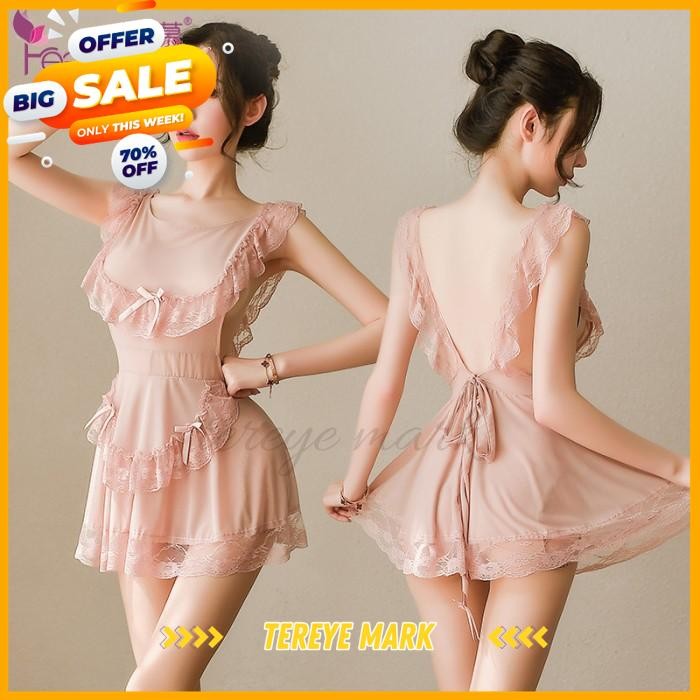 SET BAJU MALAM SEXY SEKSI  COSPLAY SEXY MAID LINGERE WAITRESS HOT TRANSPARANT BEST RECOMENDATION MEN
