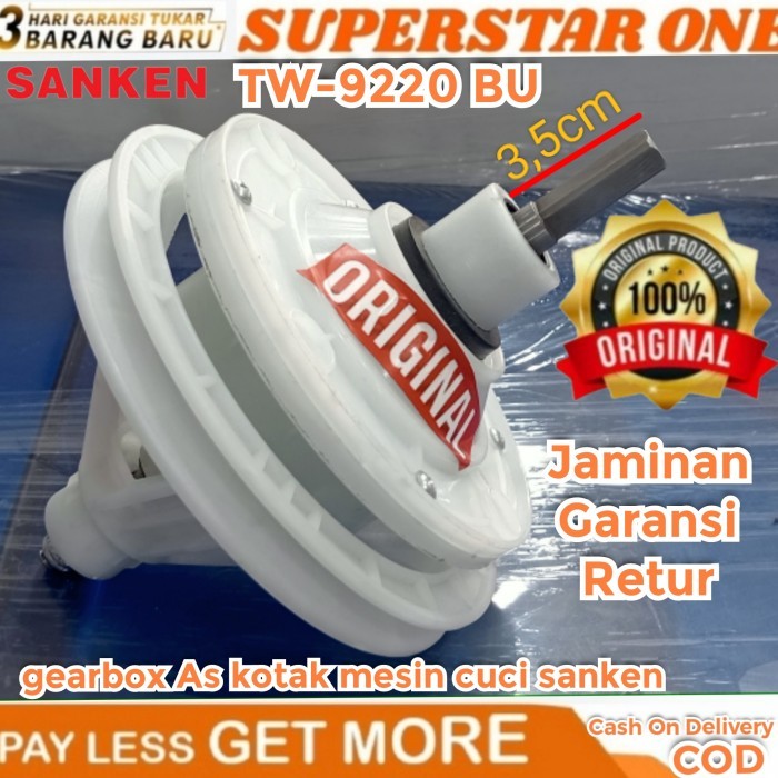 GEARBOX/GIRBOX MESIN CUCI SANKEN TW 9220 BU/GEARBOX AS KOTAK