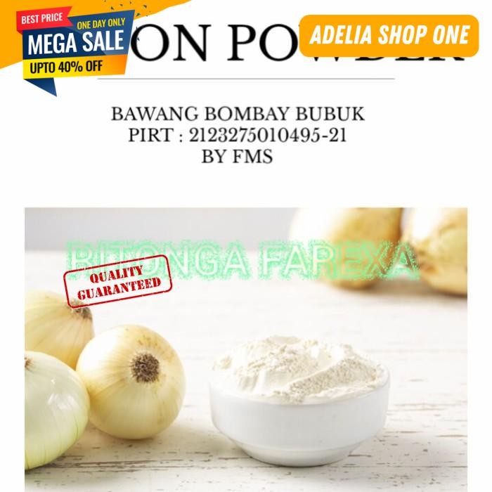 

ONION POWDER 100% 250 GRAM BAWANG BOMBAY BUBUK 250 GRAM DISUKAI BANYAK ORANG!!