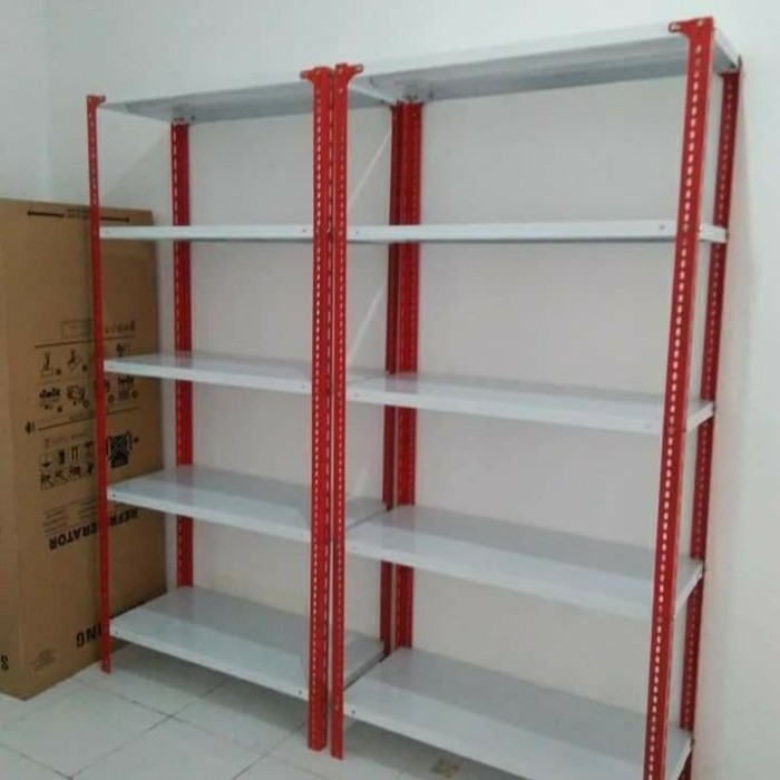 Rak besi 5 susun ambalan serbaguna