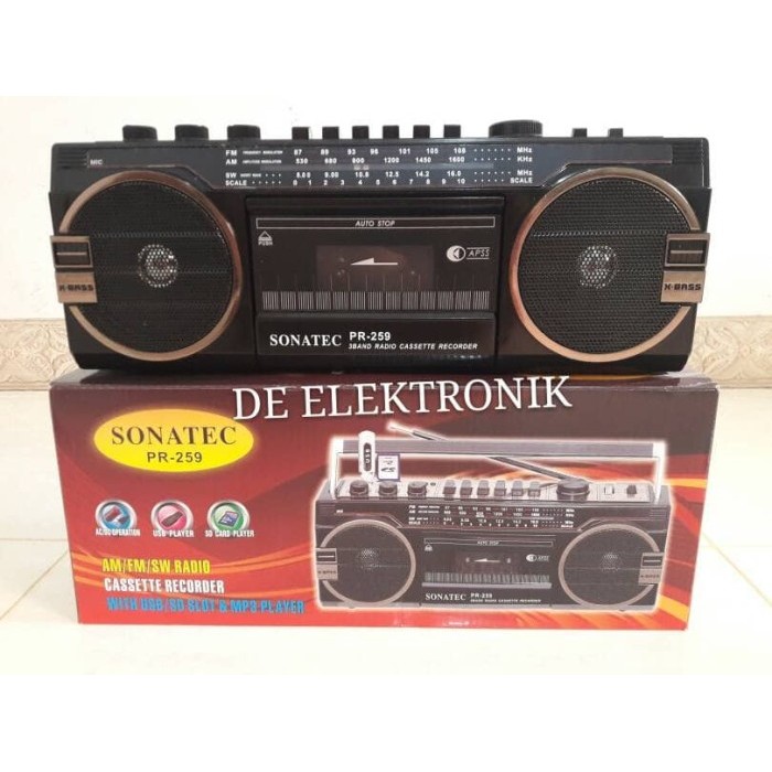 Tape Kaset Pita Sonatec Pr-259 Usb Sd Radio Baru