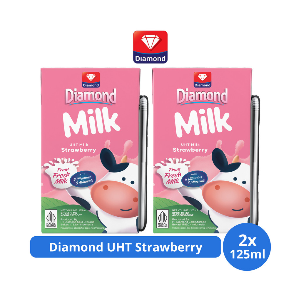 

Diamond Milk Susu UHT Strawberry 125ml x 2 pcs