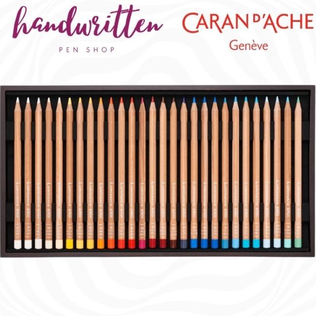 

Caran Dache Wooden Box Of 80 Colours Lunance 6901 Colored Cil