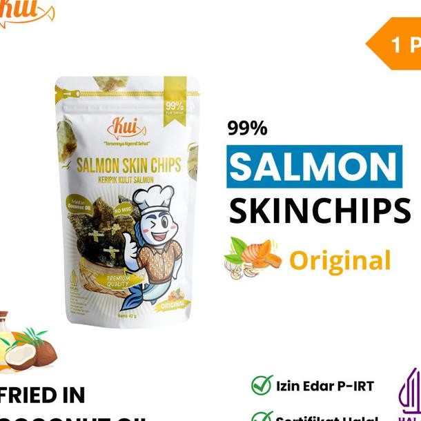 

Kui Salmon Skin Chips : (Keripik Kulit Ikan Salmon) - 1 Pcs