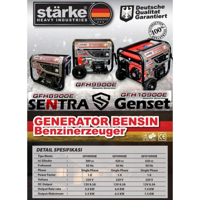 Tersedia Genset Bensin 5000 5500 Watt Starke Gfh 8900E