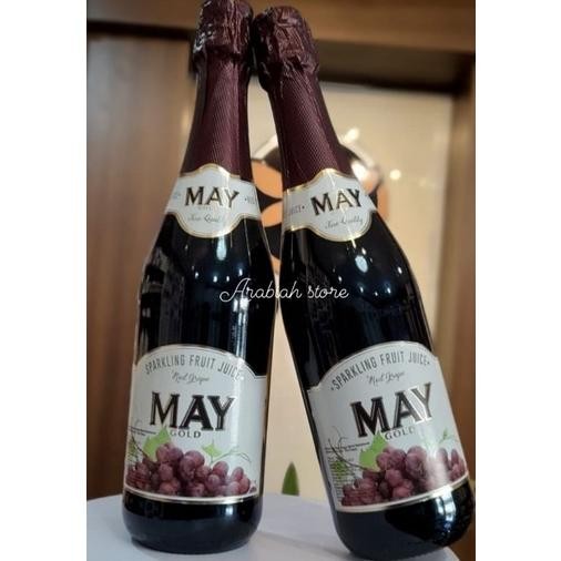 

Ah67 May Gold Sparkling Fruit Juice Red Grape Halal 750ml Jus Anggur merah Konsentral Original Bpom / Minuman Sari Buah anggur Merah Berkarbonat Premium