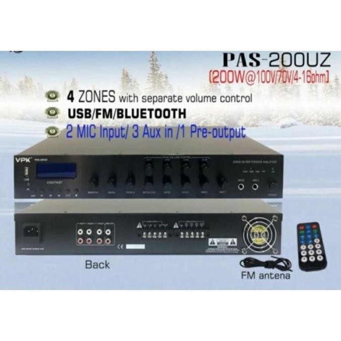 Amplifier Vpk Pas 200Uz 4 Zone / Vpk Pas 200 Uz 200 Watt Original  Ready
