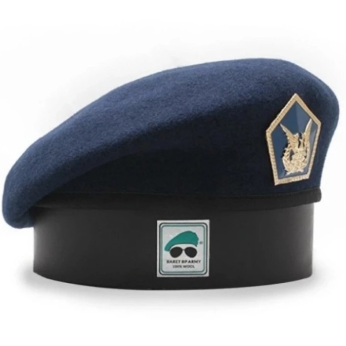 Baret Tni Au + Emblem - Baret Tni Au Merk Kacamata Bahan Woll Baru!!