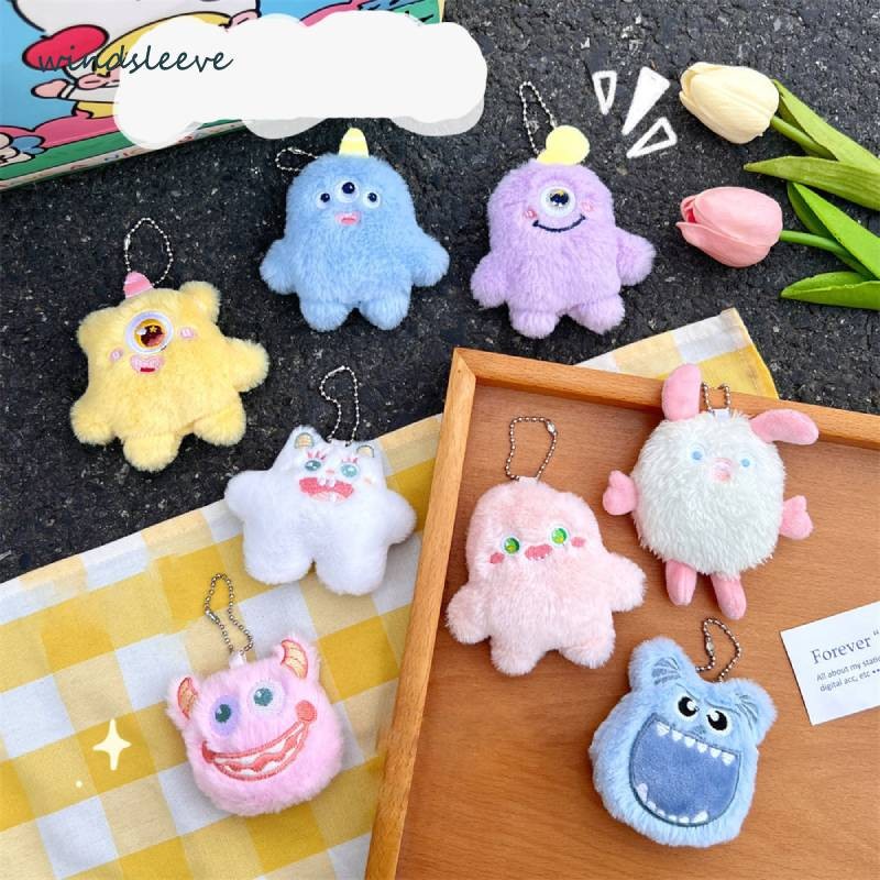 Boneka Mewah Monster Kecil Liontin Casing Ponsel Aksesoris DIY Liontin Ponsel Kartun Lucu Tas Lionti