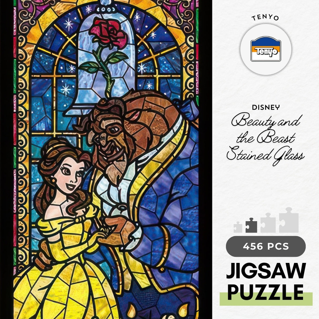 Tenyo DSG-456-732 Disney - Beauty and the Beast Stained Glass Jigsaw Puzzle