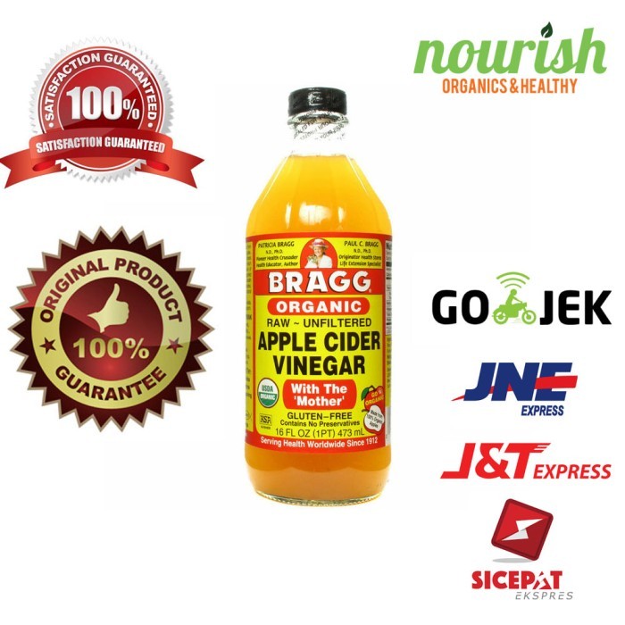 

Organic Apple Cider Vinegar with The 'Mother', Raw-Unfiltered (473 ml)