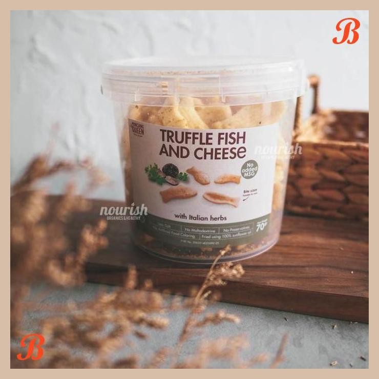 

| NN | MUNCHING QUEEN, TRUFFLE FISH AND CHEESE WITH ITALIAN HERBS 70GR NO-MSG