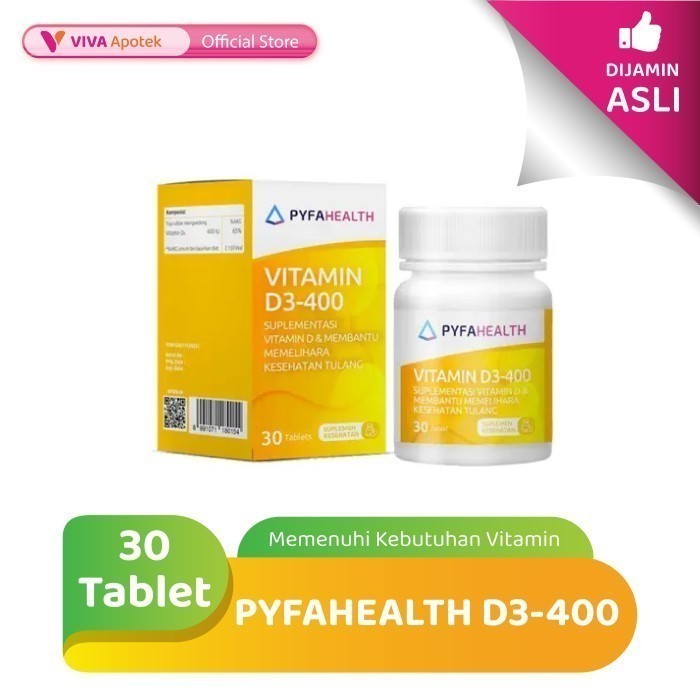 Pyfahealth D3-400 Vitamin D3 400 IU (30 Tablet)