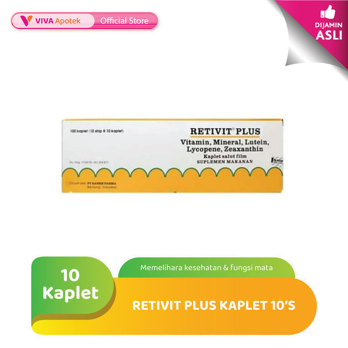 Retivit Plus Vitamin untuk kesehatan Mata (10 Kapusl)